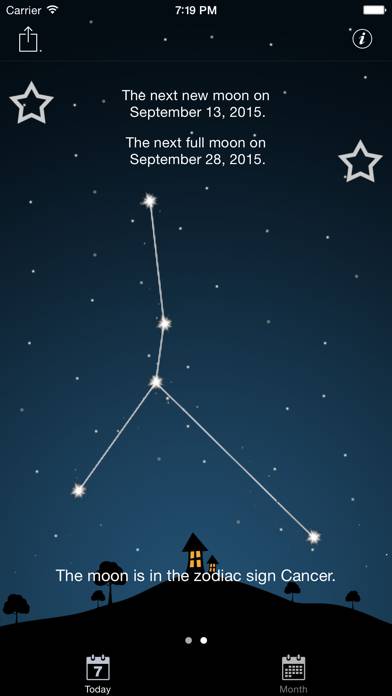 Moon phases calendar and sky Schermata dell'app #3