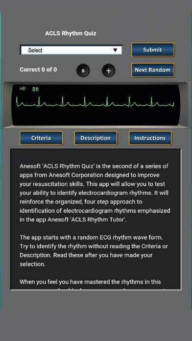 ACLS Rhythm Quiz Schermata dell'app #1