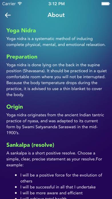 Yoga Nidra Schermata dell'app #4