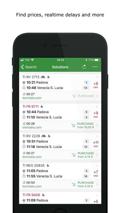 Train Timetables in Italy App screenshot #2