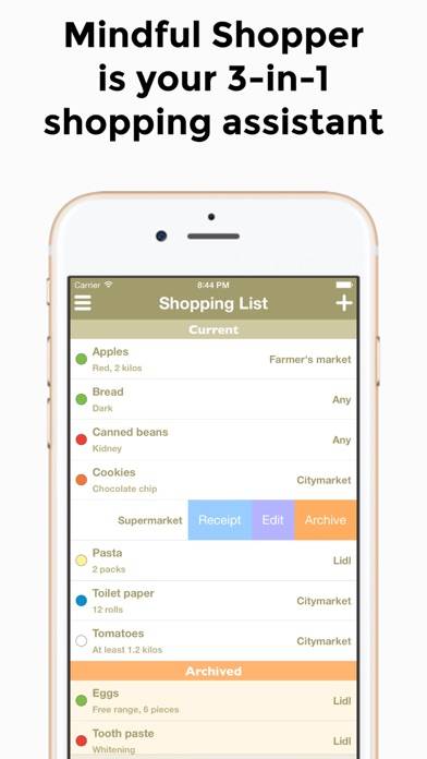 Mindful Shopper 3-in-1 App screenshot #1