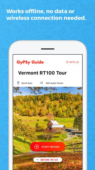 Vermont RT100 GyPSy Guide App screenshot