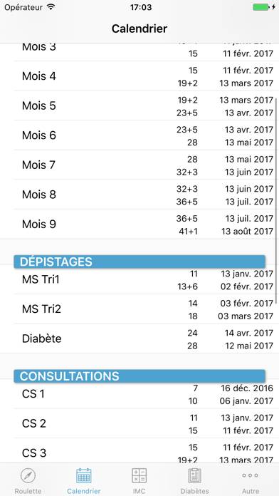 EzPregnancy Capture d'écran de l'application
