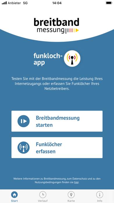 Breitbandmessung App-Screenshot