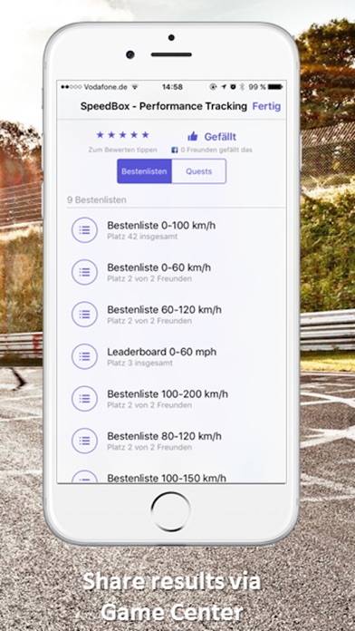 SpeedBox Performance Tracking Uygulama ekran görüntüsü #5