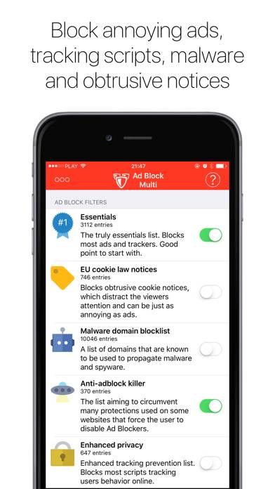 Ad Block Multi Скриншот приложения #1