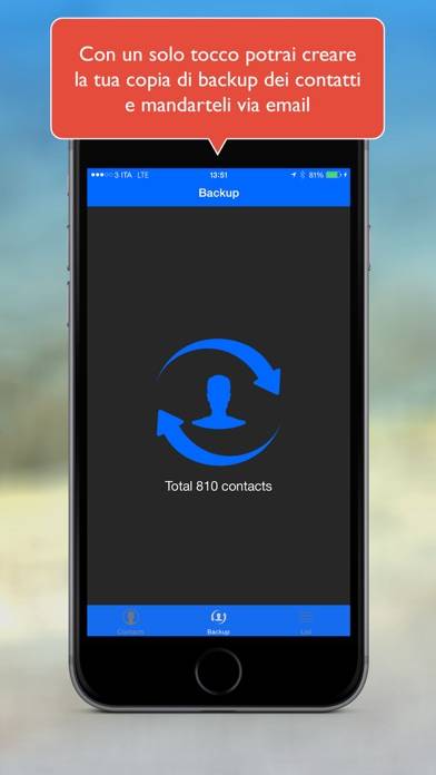 Simple Backup Contacts Pro App screenshot #1