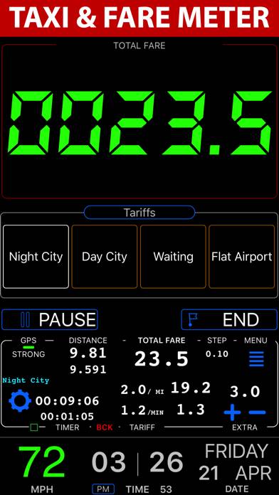 Taximeter. GPS taxi cab meter. App screenshot #1