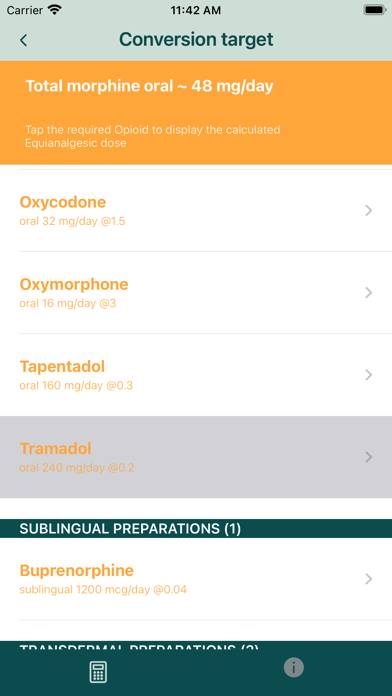 Opioid Calculator Schermata dell'app #3