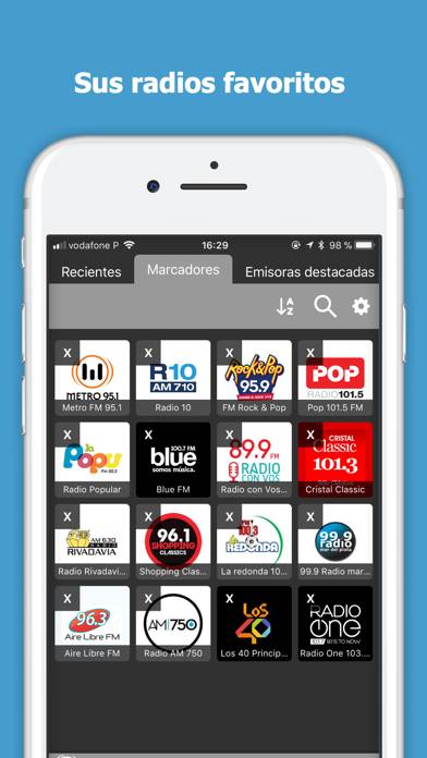 Radios Argentinas: Radio FM AM Captura de pantalla de la aplicación