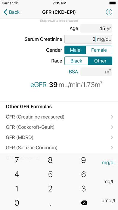 MedCalX immagine dello schermo