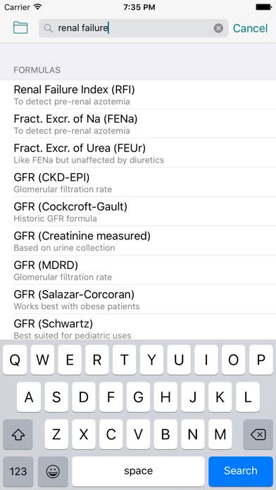 MedCalX Schermata dell'app