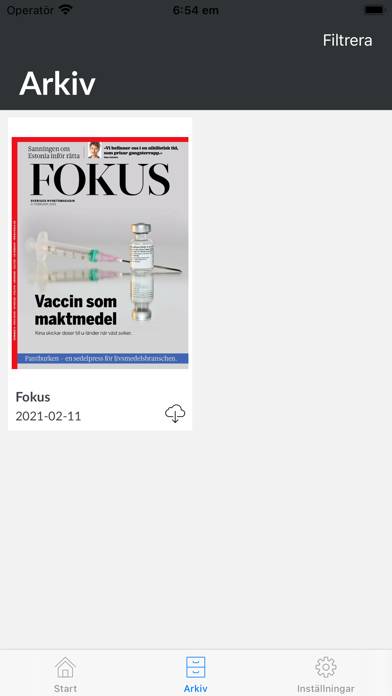 Fokus e-tidning App skärmdump #2