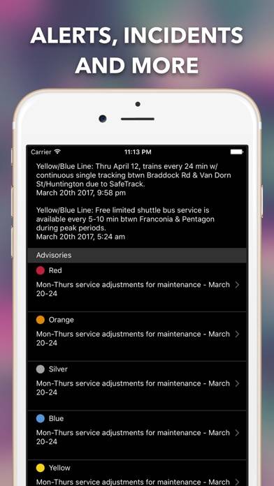 DC Metro Pro App screenshot