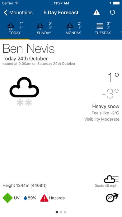 Mountain Weather UK App screenshot #2
