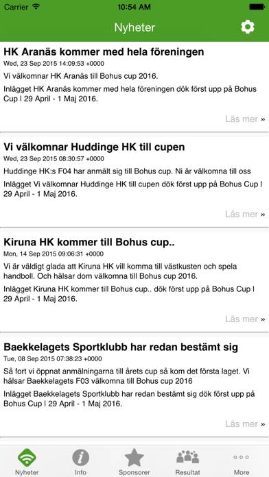 Bohus Cup App skärmdump #1