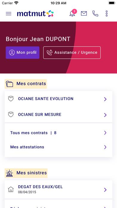 Ma Matmut Capture d'écran de l'application