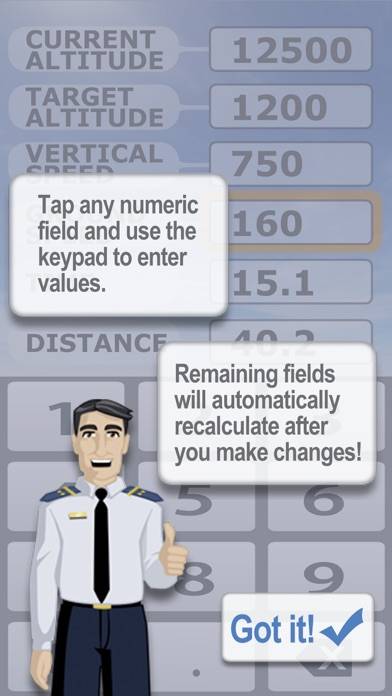 Aviation Descent Calculator App screenshot #2