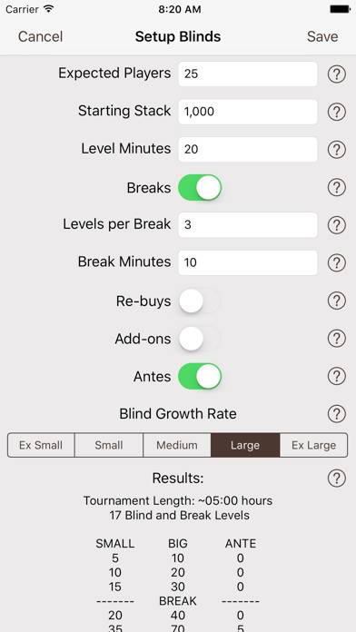 Texas Holdem Poker Timer Pro App skärmdump