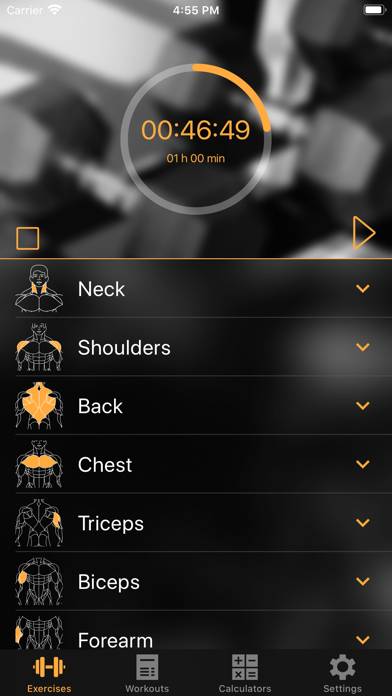 Gym Guide workouts & exercises App screenshot #1