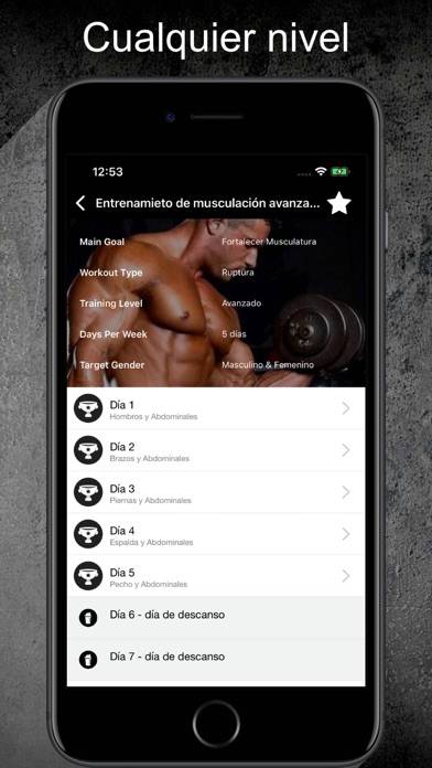 Gym Guide Pro workouts Captura de pantalla de la aplicación #2