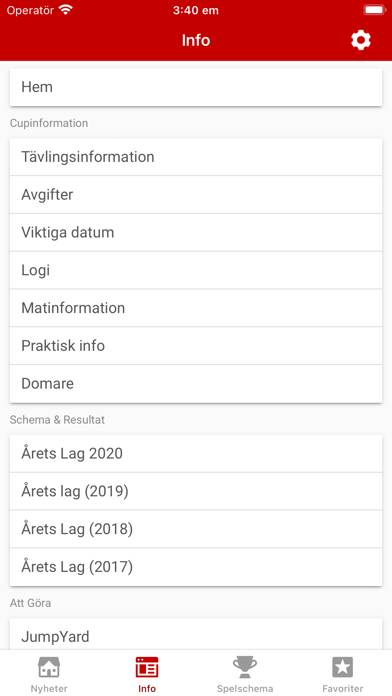 Sibben Cup App skärmdump