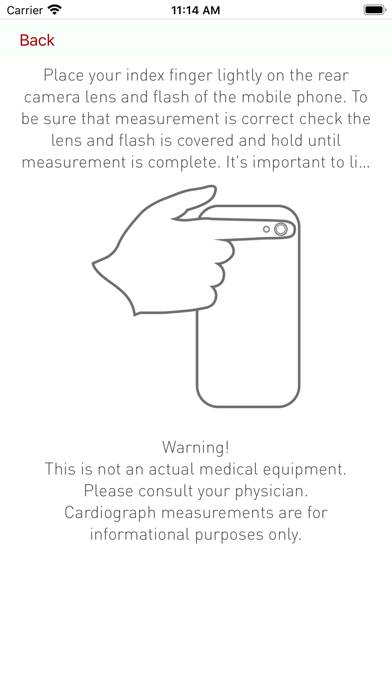 Cardiofrequenzimetro Battito Schermata dell'app