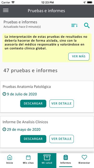 Fundación Jimenez Díaz Captura de pantalla de la aplicación #3