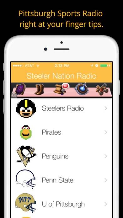 Pittsburgh GameDay Radio for Steelers Pirates Pens Bildschirmfoto