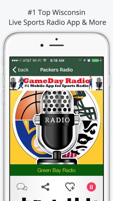 Green Bay GameDay Live Radio – Packers & Bucks Edition App screenshot