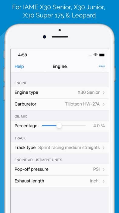 Jetting for IAME kart engines App-Screenshot #3