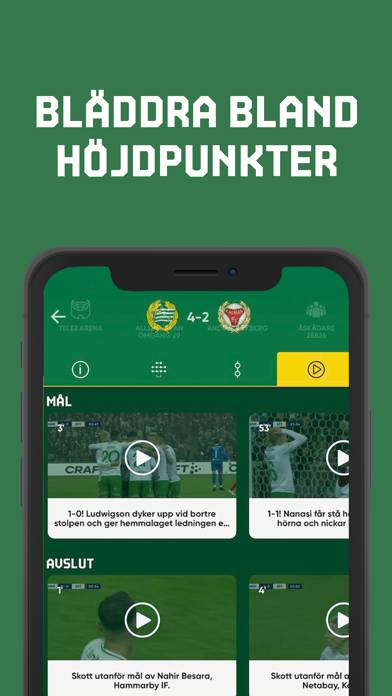 Hammarby IF Fotboll Live App skärmdump #4