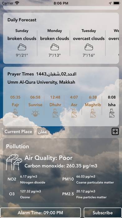 Weather Alarm منبه الطقس App screenshot #2