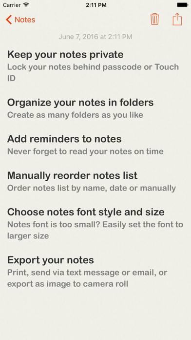 Lock Notes Pro Captura de pantalla de la aplicación #3