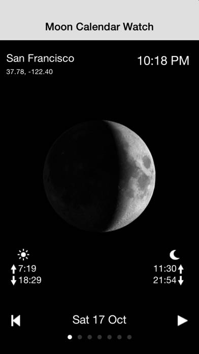 Moon Calendar Watch Captura de pantalla de la aplicación #1