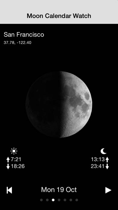 Moon Calendar Watch Captura de pantalla de la aplicación #2