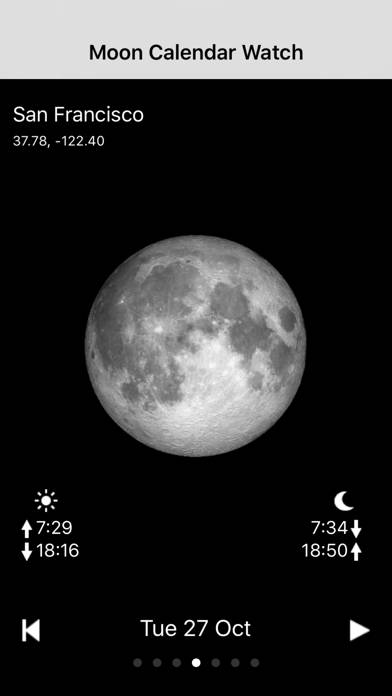 Moon Calendar Watch App skärmdump #3
