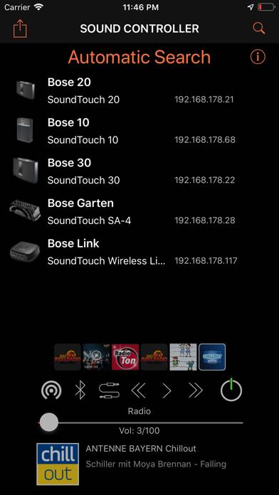Controller Pro Bose SoundTouch Schermata dell'app #1