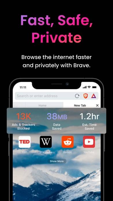 Brave Private Web Browser App skärmdump #1