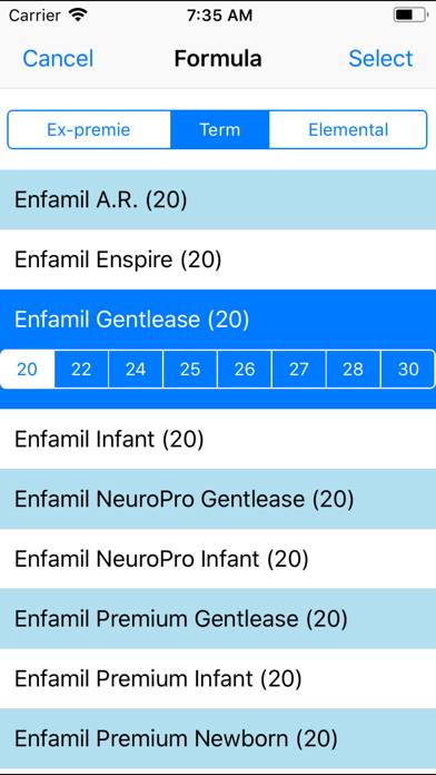 Infant Nutrition Calculator App screenshot #2
