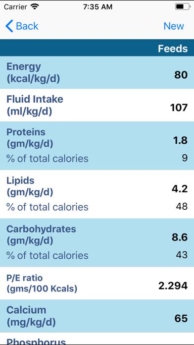 Infant Nutrition Calculator App screenshot #3