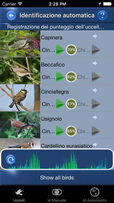 Canzoni d'uccelli Schermata dell'app #1