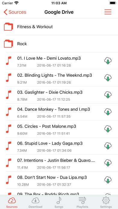 Cloud Music Player App skärmdump #1
