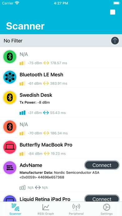 NRF Connect for Mobile Capture d'écran de l'application