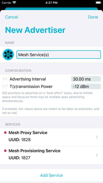 NRF Connect for Mobile Capture d'écran de l'application