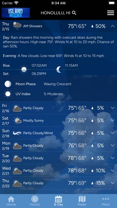 Island Weather App screenshot