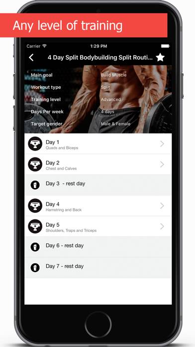 GymApp Pro Workout Log Captura de pantalla de la aplicación