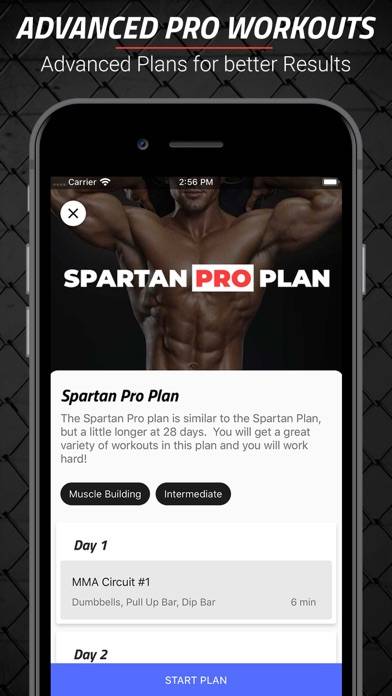 MMA Spartan Workouts Pro Captura de pantalla de la aplicación #3