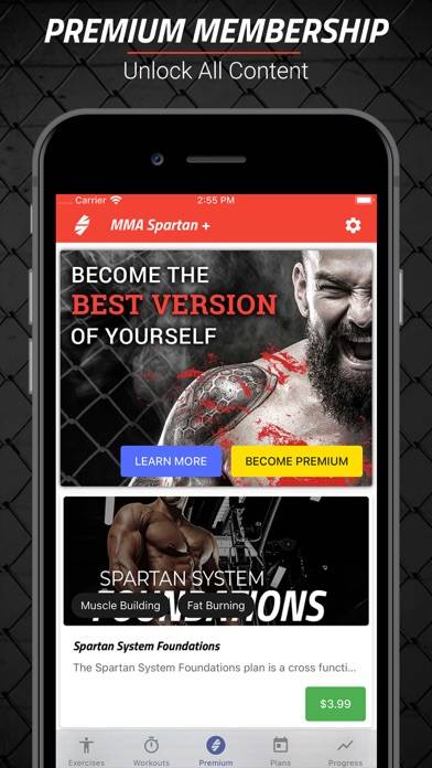 MMA Spartan Workouts Pro Captura de pantalla de la aplicación