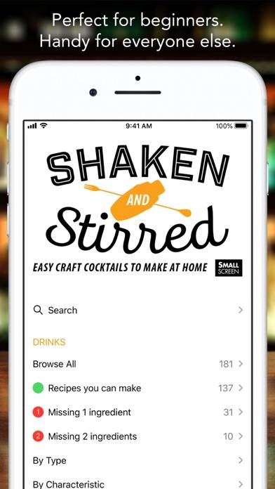 Shaken and Stirred App screenshot #1